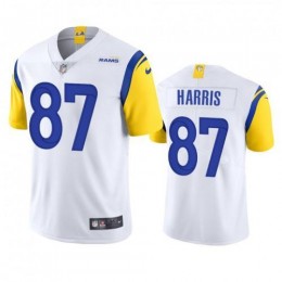 Los Angeles Los Angeles Rams #87 Jacob Harris Men's Alternate Vapor Limited NFL Jersey – White Men's
