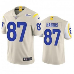 Los Angeles Los Angeles Rams #87 Jacob Harris Men's Vapor Limited NFL Jersey – Bone Men's