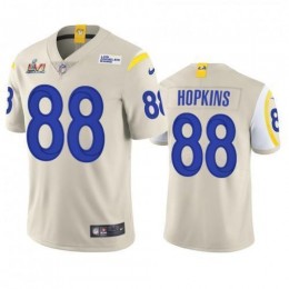 Los Angeles Los Angeles Rams #88 Brycen Hopkins Men's Super Bowl LVI Patch Vapor Limited NFL Jersey – Bone Men's