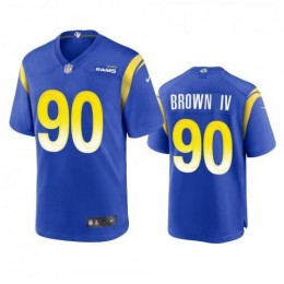 Los Angeles Los Angeles Rams #90 Earnest Brown IV Men's Game NFL Jersey – Royal Men's