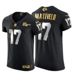 Los Angeles Rams #17 Baker Mayfield Men's Black Edition Vapor Untouchable Elite NFL Jersey