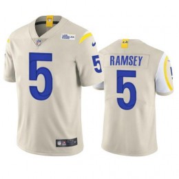 Los Angeles Rams #5 Jalen Ramsey Men's Vapor Limited NFL Jersey – Bone