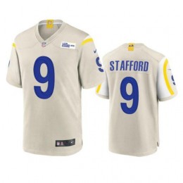 Los Angeles Rams #9 Matthew Stafford Men's Game NFL Jersey – Bone