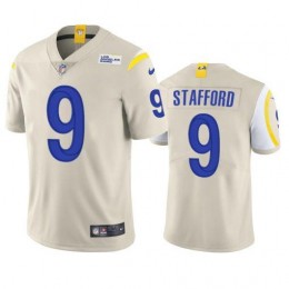 Los Angeles Rams #9 Matthew Stafford Men's Vapor Limited NFL Jersey – Bone