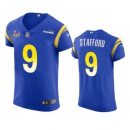 Los Angeles Rams #9 Matthew Stafford Men's Super Bowl LVI Patch Vapor Elite Player NFL Jersey – Royal