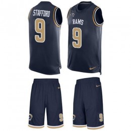 Los Angeles Rams #9 Matthew Stafford Navy Blue Team Color Men's Stitched NFL Limited Tank Top Suit Jersey