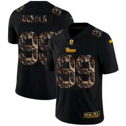 Los Angeles Rams #99 Aaron Donald Men's Black Flocked Lightning Vapor Limited NFL Jersey