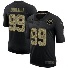 Los Angeles Rams #99 Aaron Donald Men's 2020 Salute To Service Camo Limited NFL Jersey Black