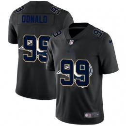 Los Angeles Rams #99 Aaron Donald Men's Team Logo Dual Overlap Limited NFL Jersey Black