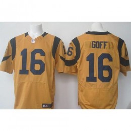 Los Angeles Rams #16 Jared Goff Gold Men's Stitched NFL Elite Rush Jersey