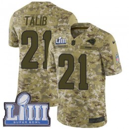 Los Angeles Rams #21 Aqib Talib Camo Super Bowl LIII Bound Men's Stitched NFL Limited 2018 Salute To Service Jersey