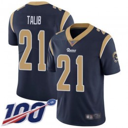 Los Angeles Rams #21 Aqib Talib Navy Blue Team Color Men's Stitched NFL 100th Season Vapor Limited Jersey