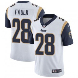 Los Angeles Rams #28 Marshall Faulk White Men's Stitched NFL Vapor Untouchable Limited Jersey