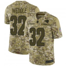 Los Angeles Rams #32 Eric Weddle Camo Men's Stitched NFL Limited 2018 Salute To Service Jersey