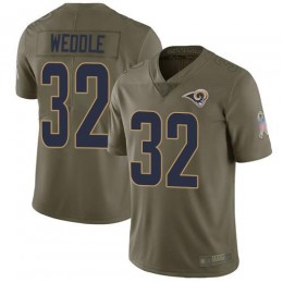 Los Angeles Rams #32 Eric Weddle Olive Men's Stitched NFL Limited 2017 Salute To Service Jersey
