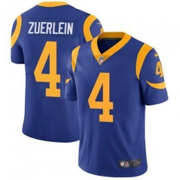 Los Angeles Rams #4 Greg Zuerlein Royal Blue Alternate Men's Stitched NFL Vapor Untouchable Limited Jersey