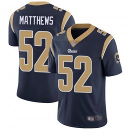 Los Angeles Rams #52 Clay Matthews Navy Blue Team Color Men's Stitched NFL Vapor Untouchable Limited Jersey
