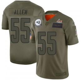 Los Angeles Rams #55 Brian Allen Camo Super Bowl LVI Patch Men's Stitched NFL Limited 2019 Salute To Service Jersey