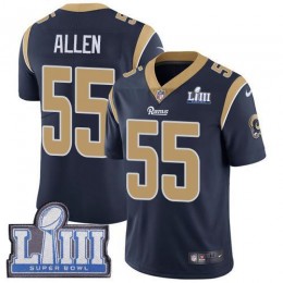 Los Angeles Rams #55 Brian Allen Navy Blue Team Color Super Bowl LIII Bound Men's Stitched NFL Vapor Untouchable Limited Jersey