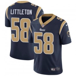 Los Angeles Rams #58 Cory Littleton Navy Blue Team Color Men's Stitched NFL Vapor Untouchable Limited Jersey
