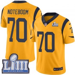 Los Angeles Rams #70 Joseph Noteboom Gold Super Bowl LIII Bound Men's Stitched NFL Limited Rush Jersey
