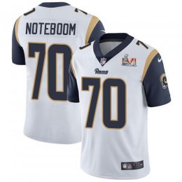 Los Angeles Rams #70 Joseph Noteboom White Super Bowl LVI Patch Men's Stitched NFL Vapor Untouchable Limited Jersey
