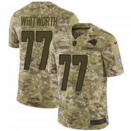 Los Angeles Rams #77 Andrew Whitworth Camo Men's Stitched NFL Limited 2018 Salute To Service Jersey
