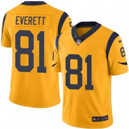 Los Angeles Rams #81 Gerald Everett Gold Men's Stitched NFL Limited Rush Jersey