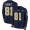 Los Angeles Rams #81 Gerald Everett Navy Blue Team Color Men's Stitched NFL Limited Therma Long Sleeve Jersey