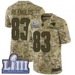Los Angeles Rams #83 Josh Reynolds Camo Super Bowl LIII Bound Men's Stitched NFL Limited 2018 Salute To Service Jersey