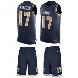 Rams #17 Baker Mayfield Navy Blue Team Color Men's Stitched NFL Limited Tank Top Suit Jersey