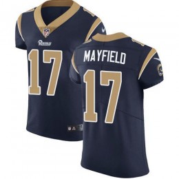 Rams #17 Baker Mayfield Navy Blue Team Color Men's Stitched NFL Vapor Untouchable Elite Jersey