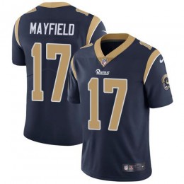 Rams #17 Baker Mayfield Navy Blue Team Color Men's Stitched NFL Vapor Untouchable Limited Jersey