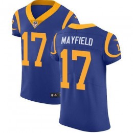 Rams #17 Baker Mayfield Royal Blue Alternate Men's Stitched NFL Vapor Untouchable Elite Jersey