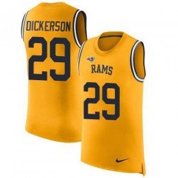 Rams #29 Eric Dickerson Gold Men's Stitched NFL Limited Rush Tank Top Jersey