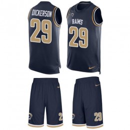 Rams #29 Eric Dickerson Navy Blue Team Color Men's Stitched NFL Limited Tank Top Suit Jersey