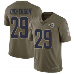 Rams #29 Eric Dickerson Olive Men's Stitched NFL Limited 2017 Salute To Service Jersey