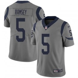 Rams #5 Jalen Ramsey Gray Men's Stitched NFL Limited Inverted Legend Jersey