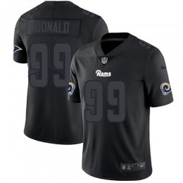 Rams #99 Aaron Donald Black Men's Stitched NFL Limited Rush Impact Jersey