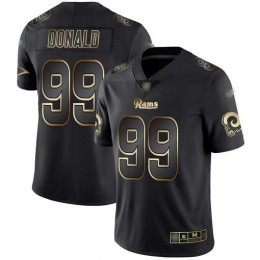 Rams #99 Aaron Donald Black/Gold Men's Stitched NFL Vapor Untouchable Limited Jersey