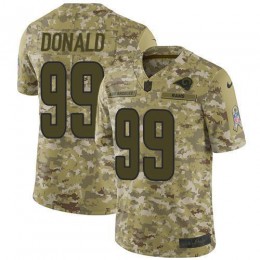 Rams #99 Aaron Donald Camo Men's Stitched NFL Limited 2018 Salute To Service Jersey