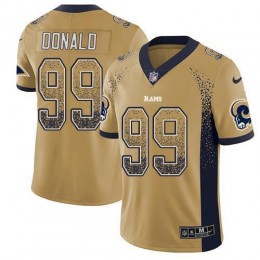 Rams #99 Aaron Donald Gold Men's Stitched NFL Limited Rush Drift Fashion Jersey