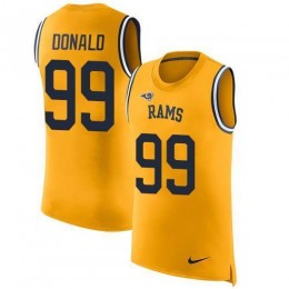 Rams #99 Aaron Donald Gold Men's Stitched NFL Limited Rush Tank Top Jersey