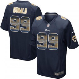 Rams #99 Aaron Donald Navy Blue Team Color Men's Stitched NFL Limited Strobe Jersey