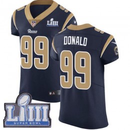 Rams #99 Aaron Donald Navy Blue Team Color Super Bowl LIII Bound Men's Stitched NFL Vapor Untouchable Elite Jersey