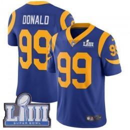 Rams #99 Aaron Donald Royal Blue Alternate Super Bowl LIII Bound Men's Stitched NFL Vapor Untouchable Limited Jersey