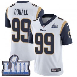 Rams #99 Aaron Donald White Super Bowl LIII Bound Men's Stitched NFL Vapor Untouchable Limited Jersey