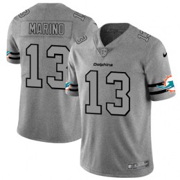 Miami Dolphins #13 Dan Marino Men's Gray Gridiron II Vapor Untouchable Limited NFL Jersey
