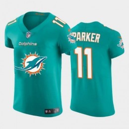 Miami Miami Dolphins #11 DeVante Parker Aqua Green Men's Big Team Logo Elite NFL Jersey