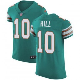 Dolphins #10 Tyreek Hill Aqua Green Alternate Men's Stitched NFL New Elite Jersey
